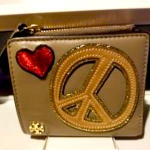 NWT Tory Burch Peace and Love Wallet